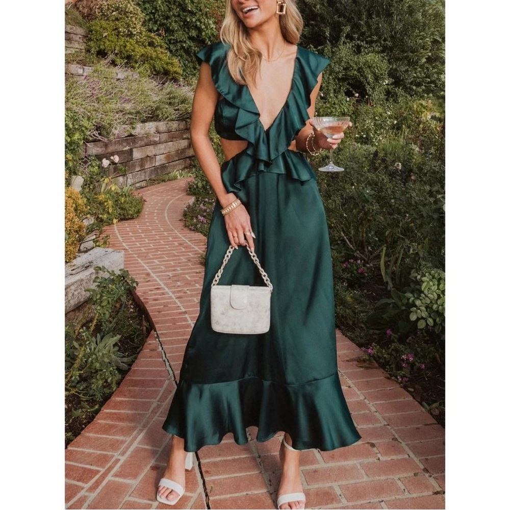 Show Me Your MuMu Dark Green Dress
